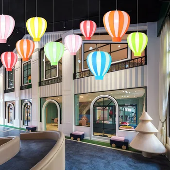 Kūrybos Paprasta LED Audiniu Meno Papuošti Balionas Liustra Modernių Spalvų Vaikų Kambario Motinų Vaikų Drabužių Parduotuvėje Pakabukas Šviesos