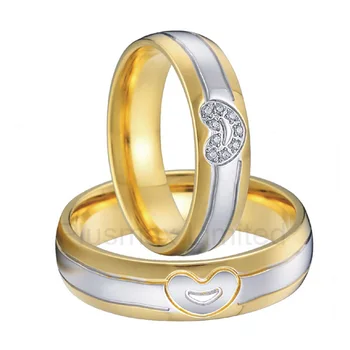 Anel titano papuošalai išraiška įsipareigojimų vyrų ir moterų širdies formos papuošalai, sužadėtuvių, vestuvių žiedai