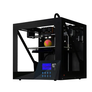 Du kartus ekstruderiu 3D Technologijų spausdintuvu spalvų antgalis Metalinis korpusas 3d spausdintuvas su Šildomomis Lova Linijinės geležinkelių Aukštos Kokybės Tikslumo