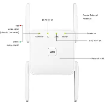1200M belaidžio kartotuvo wifi signalo stiprintuvas maršruto stipriklis expander Signalo Stiprintuvus antenos 2021