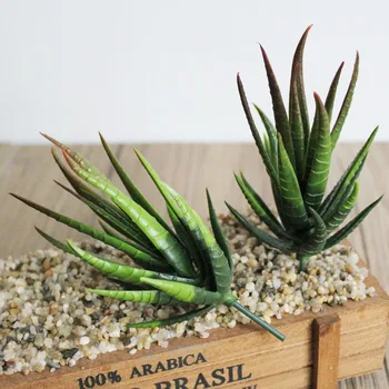 1pcs Dirbtinis Sultingi Augalų PVC Aloe Apdailos Žalia Augalų Siena Fone Parduotuvėje Ekrane Gėlių, Vestuvių Dekoravimas