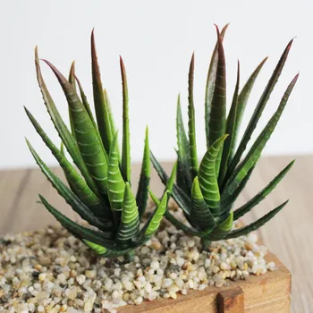 1pcs Dirbtinis Sultingi Augalų PVC Aloe Apdailos Žalia Augalų Siena Fone Parduotuvėje Ekrane Gėlių, Vestuvių Dekoravimas