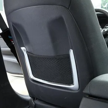 2vnt ABS Chrome Sėdynės atlošo Galinės Saugojimo Krepšys ju Padengti Apdaila BMW 3 Series F30 F31 2012-2016 4 Serijos F32 F33 2013