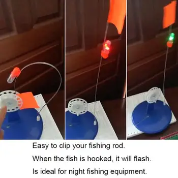 4pcs Bite Signalas Žuvų Ieškiklis, Flash Šviesos Indikatorius LED LED Naujų Priemonių, Elektroninių Pavojaus Varpas Patarimas Naktį