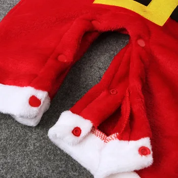 Vaikų Kalėdų Drabužiai, Kūdikių Berniukų Rudens Žiemos Kostiumas, Santa Jumpsuit + Hat 3pcs Bamblys Mergina Drabužius Romper Kostiumai Vaikams