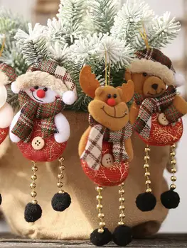 1pc Kalėdų Eglutės papuošalus, Namų Santa Claus Sniego, Kalėdų Papuošalai Prekių Pakabukas Vaikams Kalėdos Kalėdų Dovanos, 40P