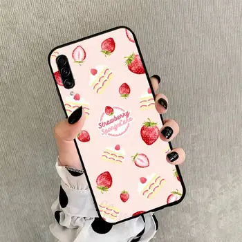Braškių rožinė vasaros vaisių funda padengti coque Telefono dėklas, Skirtas Samsung 