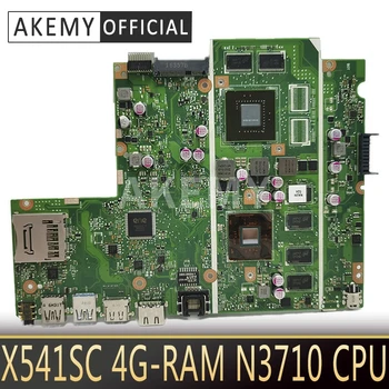 Akemy Naujas! X541SC Nešiojamojo kompiuterio motininė plokštė, skirta ASUS X541SC X541S D541SC Bandymo originalus mainboard 4G-RAM N3710 CPU GPU GT810M