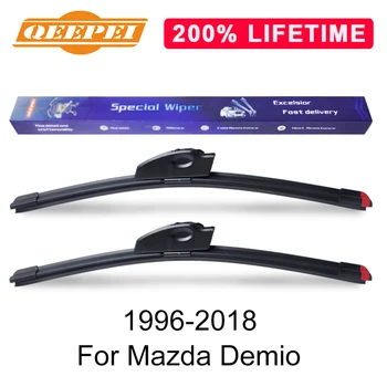 QEEPEI Pakeisti Valytuvo Už Mazda Demio 1996-2018 Silikono Guma priekinio, galinio Stiklo Valytuvų Automatinio Automobilių Reikmenys