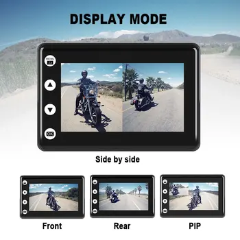3 colių Motociklo 1080P DVR WIFI, dual lens brūkšnys cam, motociklai, vaizdo magnetofoną, priekiniai galiniai black box kamera, diktofonas, gps tracker
