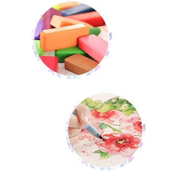 24 Spalvų Kieto Akvarelės Dažų su Teptuku, Nešiojami Meno Dažų, Mokyklos Meno Reikmenys