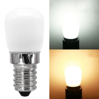 LED E14 LED lempos, LED lemputės AC 220V 2W Lampada LED Prožektoriai, Stalo lempa Lempos lemputė Mini Energijos Taupymo Šaldytuvas Šviesos