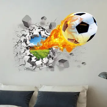3D Kulka Futbolo Vaikai Sienų Lipdukai Sienų Lipdukai Nuimamas Sienų Lipdukai Vaikams vaikų Darželio Miegamojo Kambarį