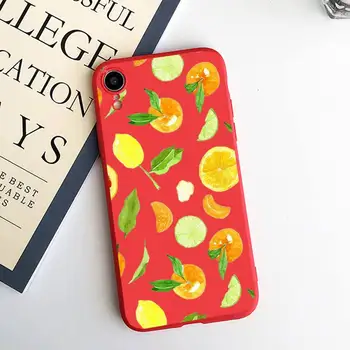 Citrinų vasara maisto vaisių funda padengti coque Telefono dėklas Saldainiai Spalvos iPhone 6 7 8 11 12-os mini pro X XS XR MAX Plus