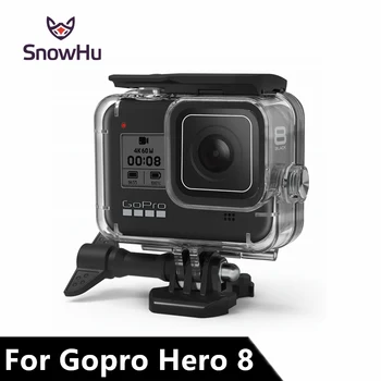 SnowHu už Go Pro Hero 8 45m Povandeninis Vandeniui Atveju Nardymo Apsauginis Dangtis Korpuso tvirtinimas Gopro 8 Juodas Aksesuaras GP801