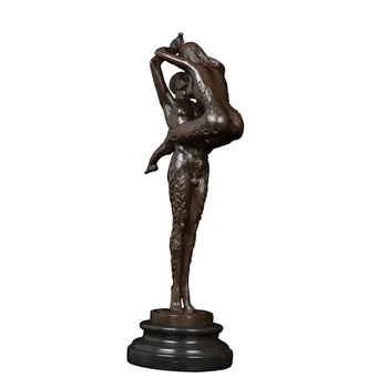 ArtsHom DS-477 Tatuiruotės Nuogi Vyras ir Moteris Statula Bronzos Sekso Skulptūra Plika Suaugusiųjų Statulėlės Derliaus Metalo Meno kūrinius