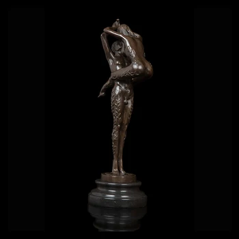 ArtsHom DS-477 Tatuiruotės Nuogi Vyras ir Moteris Statula Bronzos Sekso Skulptūra Plika Suaugusiųjų Statulėlės Derliaus Metalo Meno kūrinius