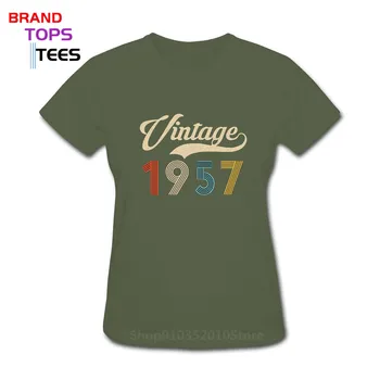 Custom Padėkos Diena Geriausia dovana Tee Marškinėliai 1957 M. Derliaus Klasikinis 43 Metų Gimtadienį Marškinėlius moterų Mothe Diena Dovana T-Shi