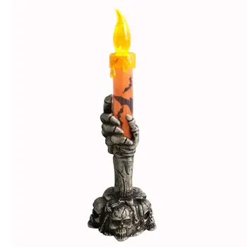 Baisu Skeletas Dvasios Vertus Flameless Žvakė su baterijomis, LED Žvakė dega Halloween Party Bar Dekoratyvinės Lempos