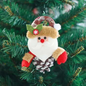 2020 Kalėdų pušies kankorėžis mažas pakabukas Kalėdų animacinių filmų natūralios pušies riešutų kabinti gabalas Kalėdų medžio apdaila dovana
