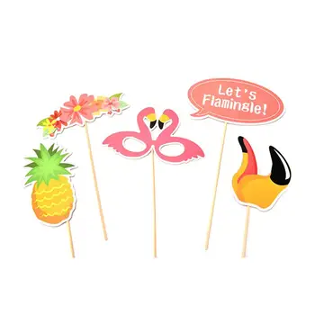 21pcs 2018 Flamingo Havajai Tematikos Vasarą Šalies Photo Booth Rekvizitai Rinkinys Atostogų Vestuvių Beach Party
