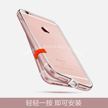 2in1 Plonas Plonas Bumper Case For iPhone 7 6 6s Plius Aliuminio Metalo Minkšto Silikono Pusėje Gynėjas Padengti Bamperis Už iPhone7 Plius