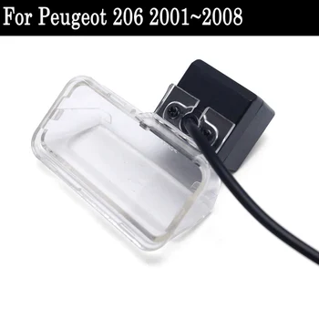 Galinio vaizdo Kamera Peugeot 206 2001-2008 m. CCD Naktinio Matymo RCA / LED Licencijos Veidrodinis Fotoaparatas / Atsarginę Kamerą