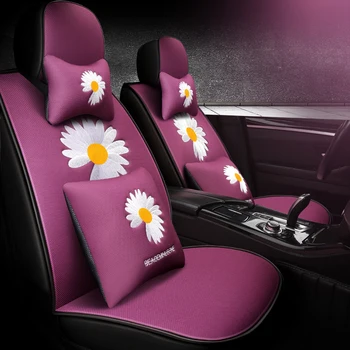 Visiška linų pluošto automobilių sėdynės padengti automobilių sėdynės apima kia carens ceed cerato forte k3 k5 k7 mohave niro