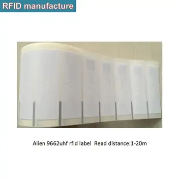UHF RFID žymę svetimų h3 lipdukas 9662wet apdaila 915mhz868mhz860-960MHZ 100vnt nemokamas pristatymas klijų pasyvus RFID etikečių