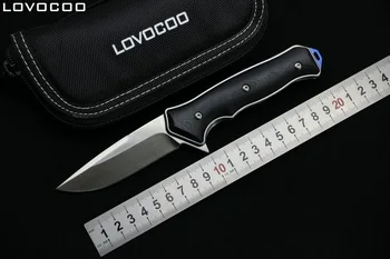 LOVOCOO ST1608 Flipper sulankstomas peilis guolių D2 ašmenys G10 Plieno rankenos lauko kempingas medžioklės kišenėje vaisių peilis EDC įrankiai