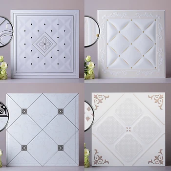 30x30cm tualetas virtuvės lubų aliuminio dekoratyvinės skydelis 3D sieninės anti-oil 