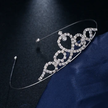 2018 naujas elegantiškas minimalistinio nuotaka tiara karūna šviesos tiara karūna moterų nuotaka vestuvių plaukų aksesuarai 19