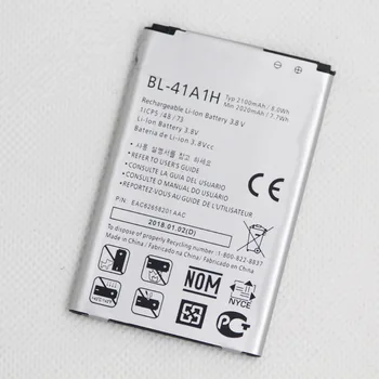 2100mAh baterija BL-41A1H Pakeitimo Baterija LG Optimus F60 MS395 D390N Duoklė VS810PP Transpyre LS660 BL 41A1H Mobiliojo baterija