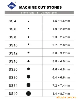 GR6(1.9-2.0 mm) karšto nustatyti akmens plokščių atgal pilka klijai 1440pcs/maišas kristalų masės aukštos kokybės cirkonio geležies apie drabužius ir batus