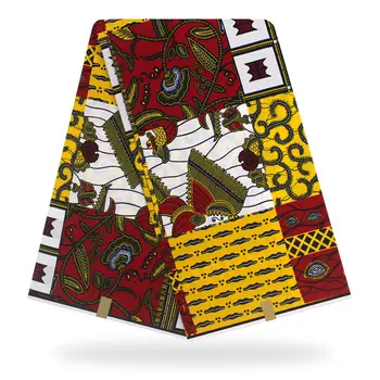 Nemokamas Pristatymas Afrikos vaškas spausdinimo audinio medvilnės vaškas medvilnės Afrikos dizainas šalis suknelė H16102007