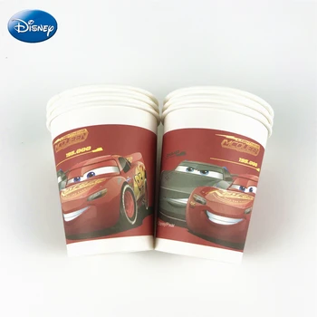 25pcs/daug Animacinių filmų Disney Cars Baby Shower Vaikų Berniukų Gimtadienio Dekoravimas Popieriaus Taurės Plokštė Staltiesė Vėliavos Šalies Prekių
