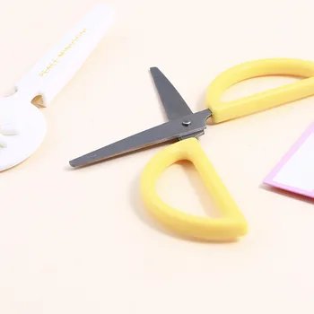 Kawaii kanceliarinės prekės naudingumas peilis mažas daisy kūrybos vaikų saugos žirklės popieriaus žirklės meno cuter amatų žirklės