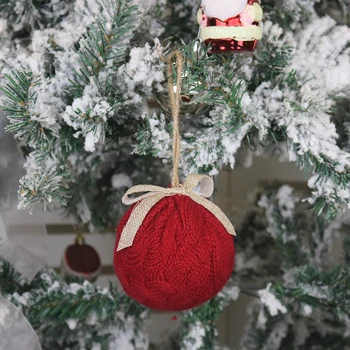 Kalėdų Megzti Kamuolys Pakabukas Kalėdų Eglutės Kabinti Ornamentu Namuose Šalis Dekoro Naujųjų Metų Kalėdų Ornamentu