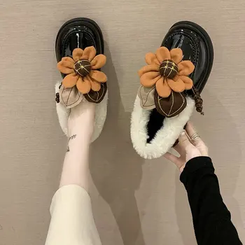 2021 Moterų Mados Vulcanize Batai Slip-On Trumpas Pliušinis Žiemos pakankamai Šilti Moteriški Batai Zapato Tenso Mujer De Seguridad