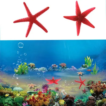 Naudinga 1pcs Modeliavimas Žuvų Bako Apdailos Žvaigždė Akvariumas Kraštovaizdžio Akvariumo Reikmenys Fone Švytinti Žvaigždė