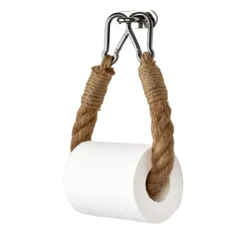 Kanapių Virvė Kūrybos Roll Turėtojas, retro, rankų darbo audinių laikiklis tualeto ritinėlio laikiklis kūrybos sienos kabo tualetinio popieriaus stalčiuko