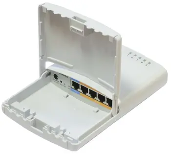 Mikrotik RB750P-PBr2 Lauko Maršrutizatorius 5x10/100Mbps PowerBox 650MHz PROCESORIUS, 64MB RAM, 5 Ethernet prievadas su PoE, RouterOS L4