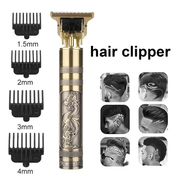 Skystųjų KRISTALŲ Plaukų Clipper Elektriniai Plaukų Žoliapjovės Vyrų Baldhead Plaukų Skustuvas Baber Plaukų Pjovimo Staklės, Bevielis Plaukų Vejapjovė Barzdos Skustuvas