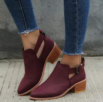 2018 m. rudenį nauji moteriški bateliai mados nurodė, tuščiavidurės diržo sagties XL trumpas batai, dydis 35-43
