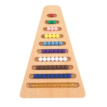 Montessori Matematikos Medžiagų, Mediniai Vaikiški Žaislai, Spalvos Rutuliukų Laiptų Lenta Spalvų Karoliukai Buko Medienos Valdybos Ankstyvo Mokymosi Dovana