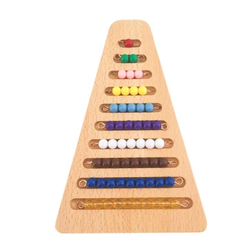 Montessori Matematikos Medžiagų, Mediniai Vaikiški Žaislai, Spalvos Rutuliukų Laiptų Lenta Spalvų Karoliukai Buko Medienos Valdybos Ankstyvo Mokymosi Dovana