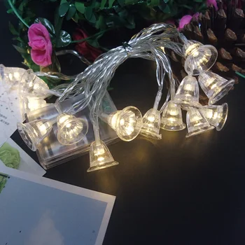 Mielas Kalėdų bell LED String Žibintai, AA Baterijos Atostogų Kalėdų apšvietimo string led dekoratyvinis, naujieji metai/namų dekoravimas