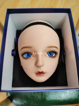 (Dollkii 42) Moterų Mergina Silikagelio Cosplay Transseksualo Pusė Galvos Kigurumi Kaukė Šalies Crossdresser BJD Doll Kaukė