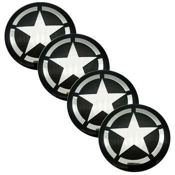 4PCS Pentagram Automobilio Vairo ratas, Rato Centras, automobilių lipdukas Stebulės Dangtelis Logotipas Ženklelis 
