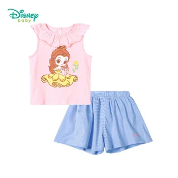 Originalus Disney Vaikų Mergaičių Vest Šortai Vasarą Dviejų dalių Naujus Drabužius Kūdikiui Suknelės Mergina 1-asis Gimtadienis Suknelė Baby Girl
